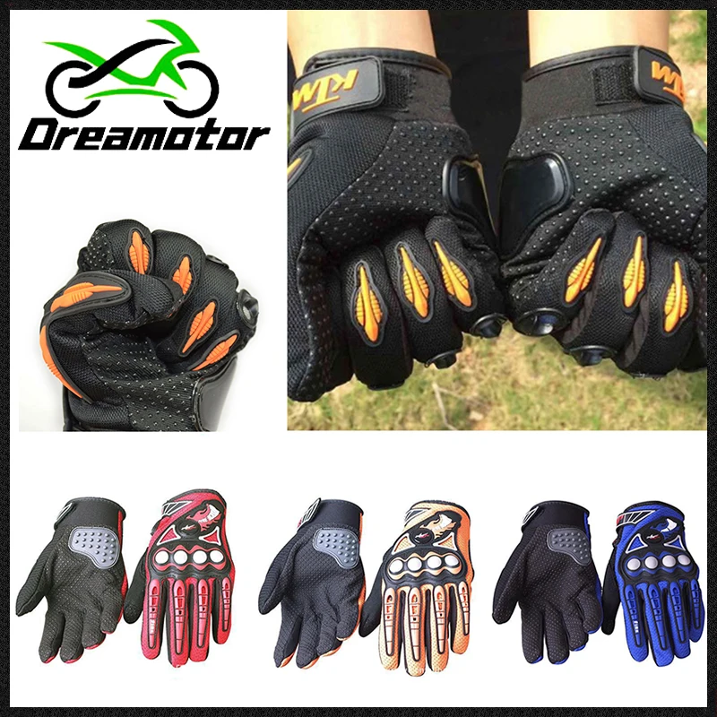 

1Pair Kawasaki Ktm DUKE Fashion New Full Finger Motorcycle Gloves Motocross Luvas Guantes Moto Protective Gears Glove