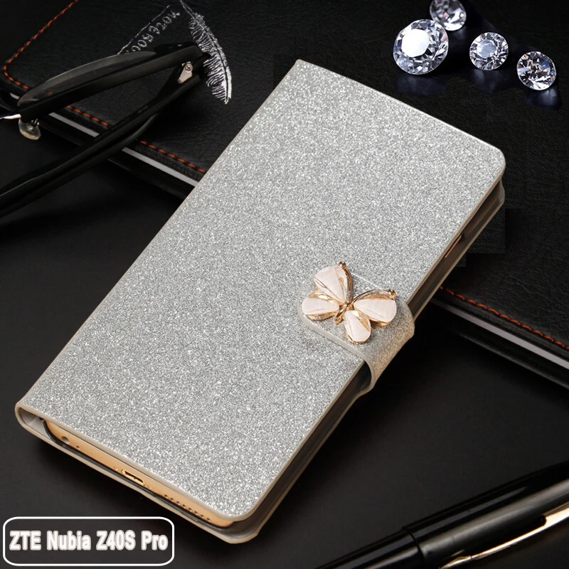 

Nubia Z40s Pro Case Luxury Glitter Phone Accessories For ZTE Nubia Z40s Pro NX702J Wallet Flip Cover on Nubia Z40s Pro 120W Etui