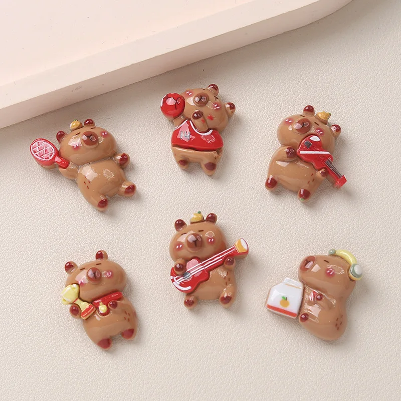 10 шт. красочные милые мультяшные фигурки из смолы любовные виды спорта