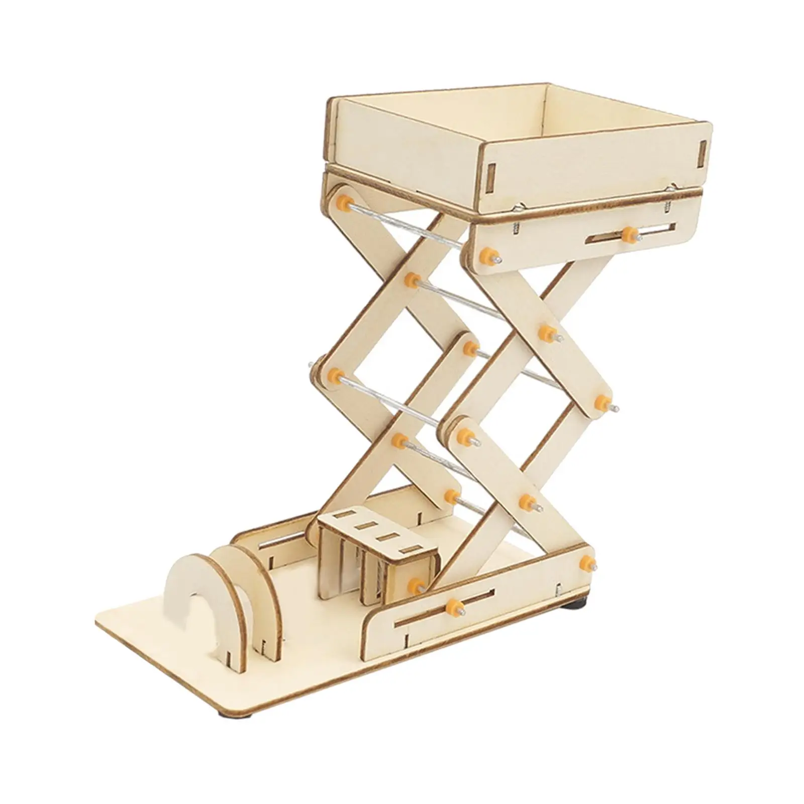 

Hydraulic Lift Table Model Toy, Kids Scientific Toys DIY Wooden Elevator Toy for Teens