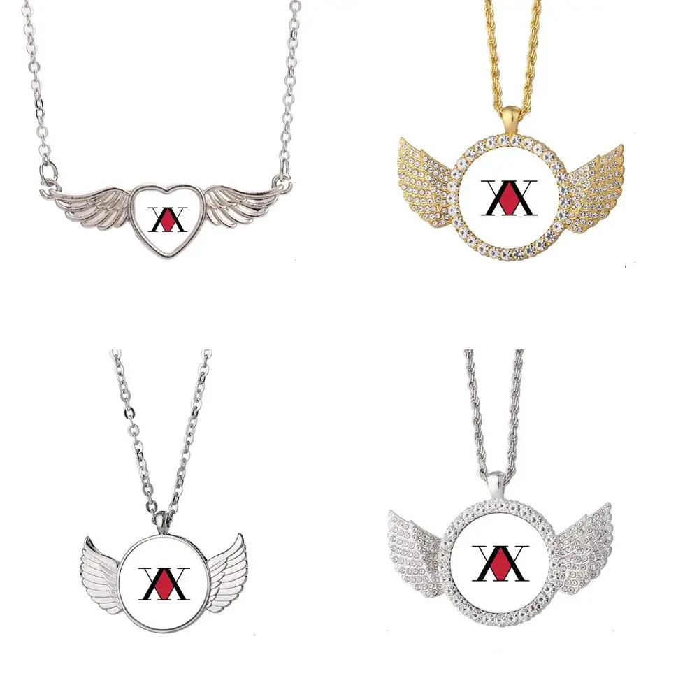 

Ожерелье в виде ангельских крыльев с логотипом ассоциации Hunter, модные ювелирные изделия