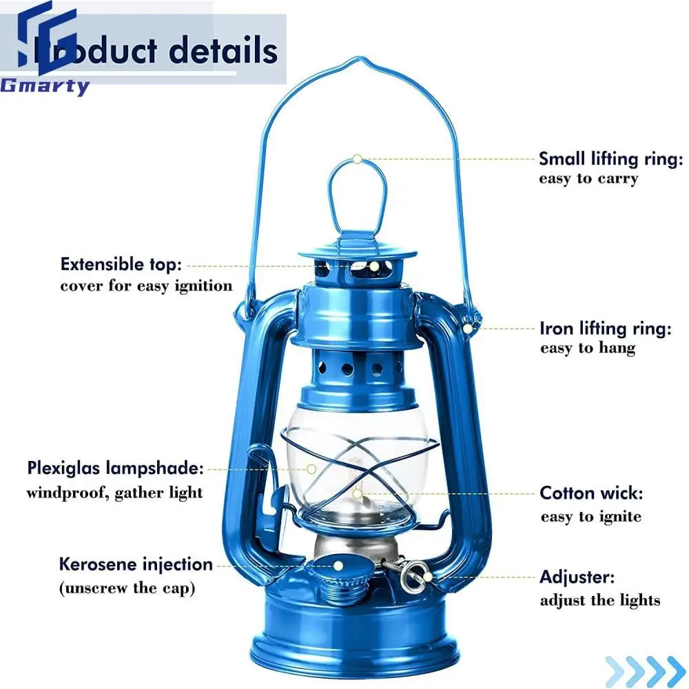 

1PC 19cm Retro Outdoor Camping Kerosene Lamp Portable Lantern Bronze Colored Oil Lamp Vintage Photo Props Outdoor Camping Lights