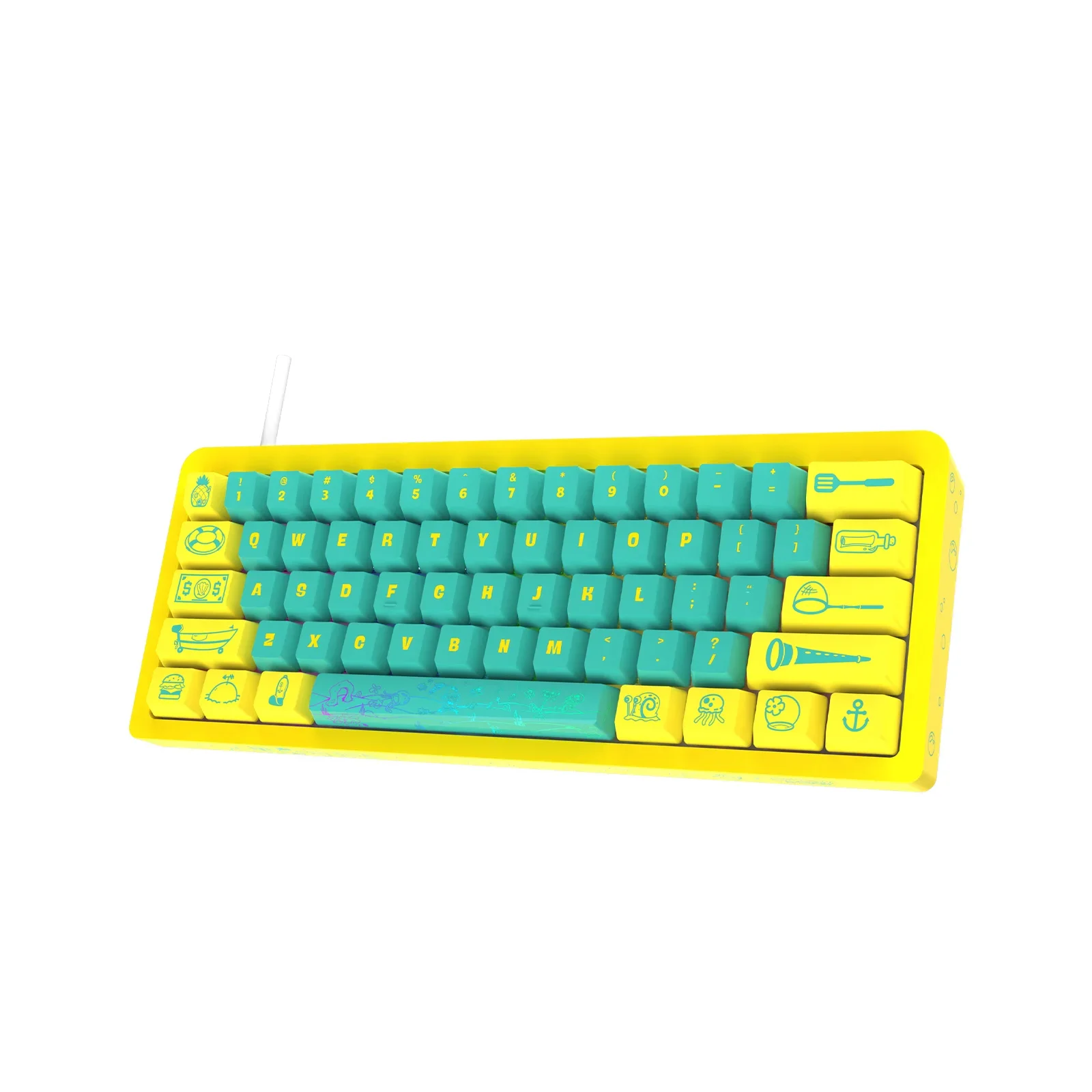 TOPSTYLE TKB-K1Y Проводная игровая клавиатура Компьютерная RGB Mini 61-клавишная