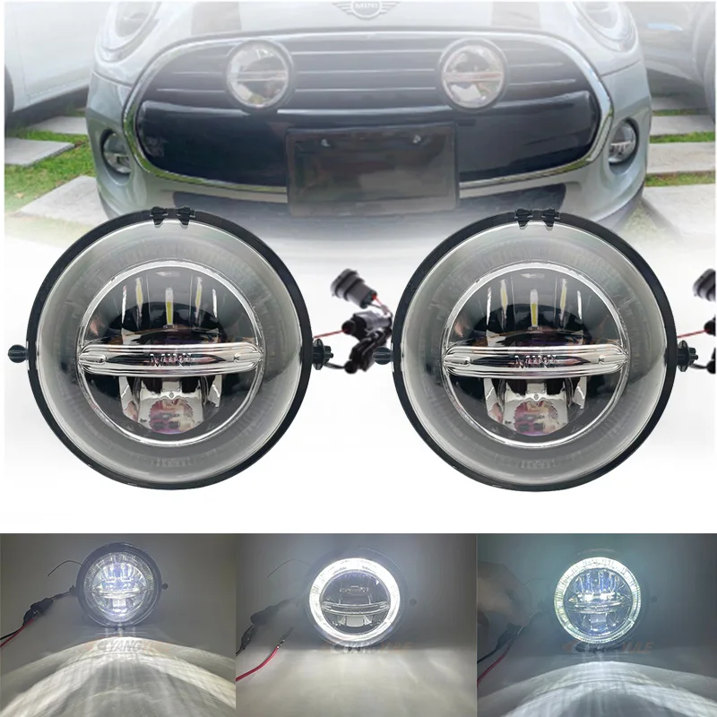 2 шт. светодиодные DRL дневные ходовые огни Halo кольцевые позиционные лампы для Mini