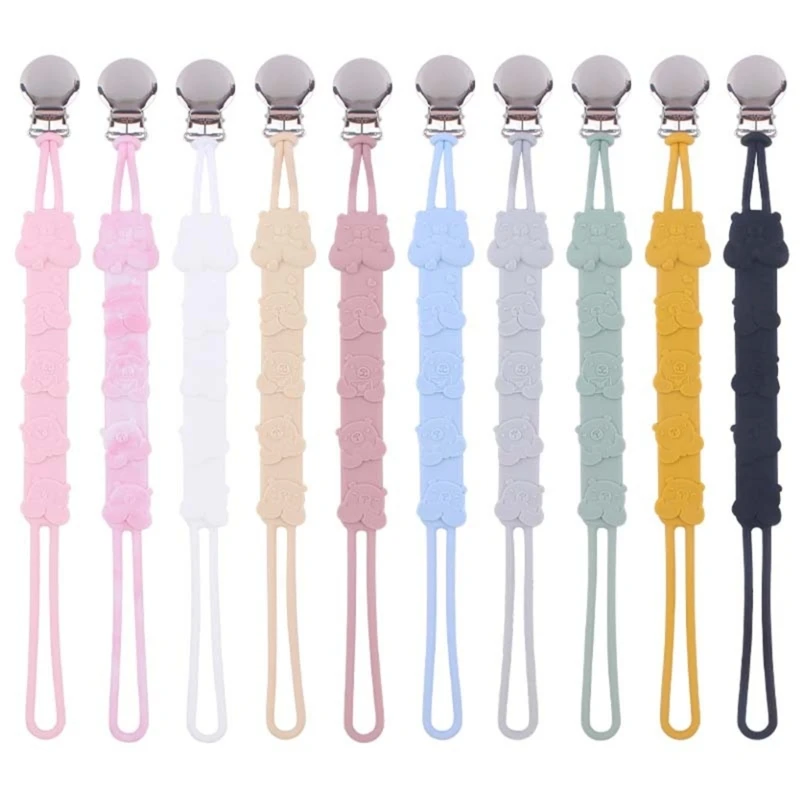 

Anti-Drop Teether Clip Nipple Chain Silicone Pacifier Clip Baby Soother Clips Dummy Chain Soothe Accs Infant Shower Gift