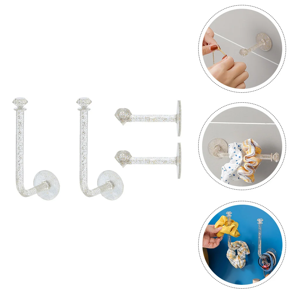 

4Pcs Hook Wall Hooks for Hair Accessories Hair Accessories Holder Wall