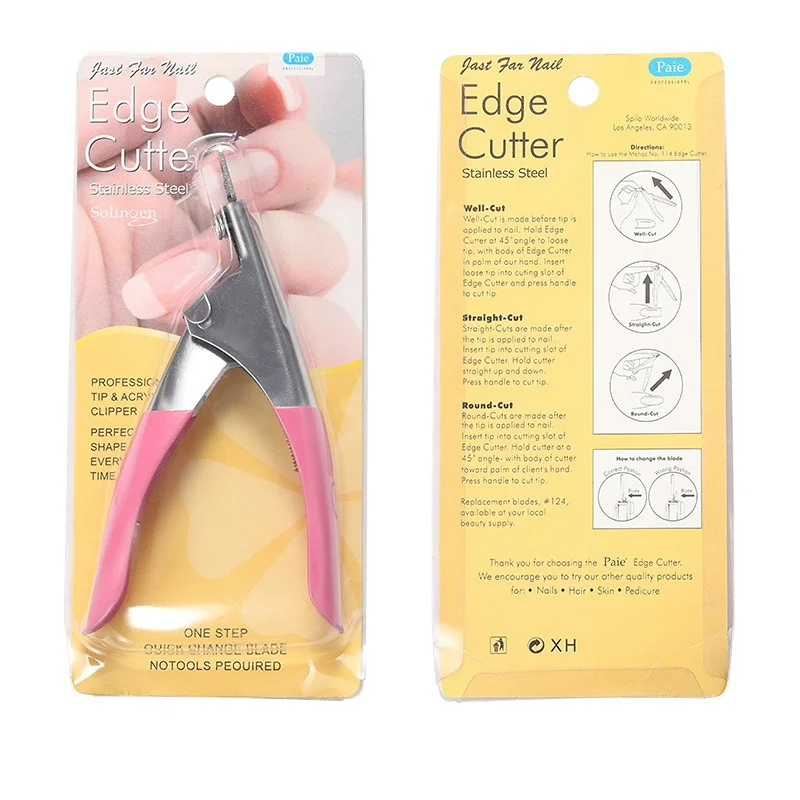 

Professional Nail Clipper Type U Word False Tips Edge Cutters Manicure Stainless Steel Round/Square Nail Art Fake Nail Scissors