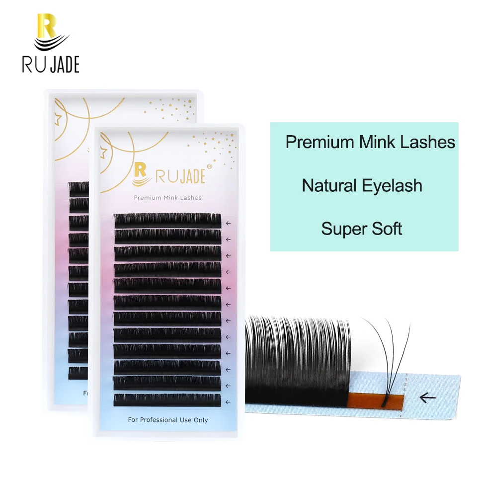 

Rujade Faux Mink Individual Eyelashes Cashmere Classic Eyelash Extension Russian Volume Lash All Size Korean PBT Fiber Cilia