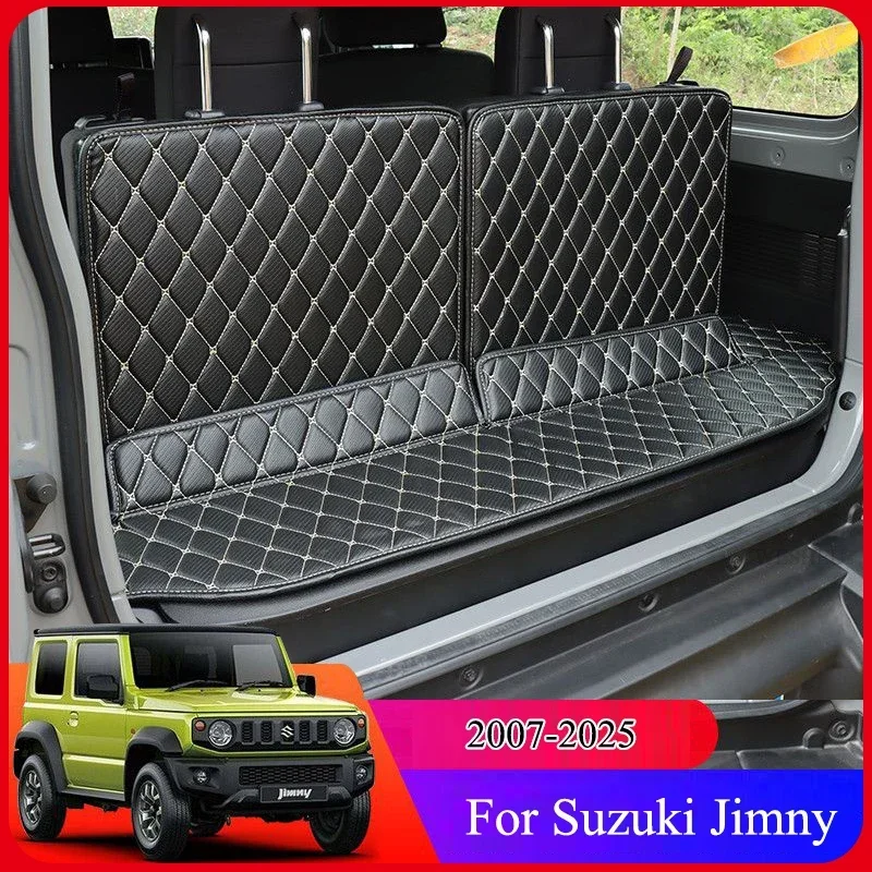 

Для Suzuki Jimny 2007-2025 индивидуальный коврик в багажник, новые детали для преобразования JB74, кожаный багажник, накладка на багажник, аксессуары