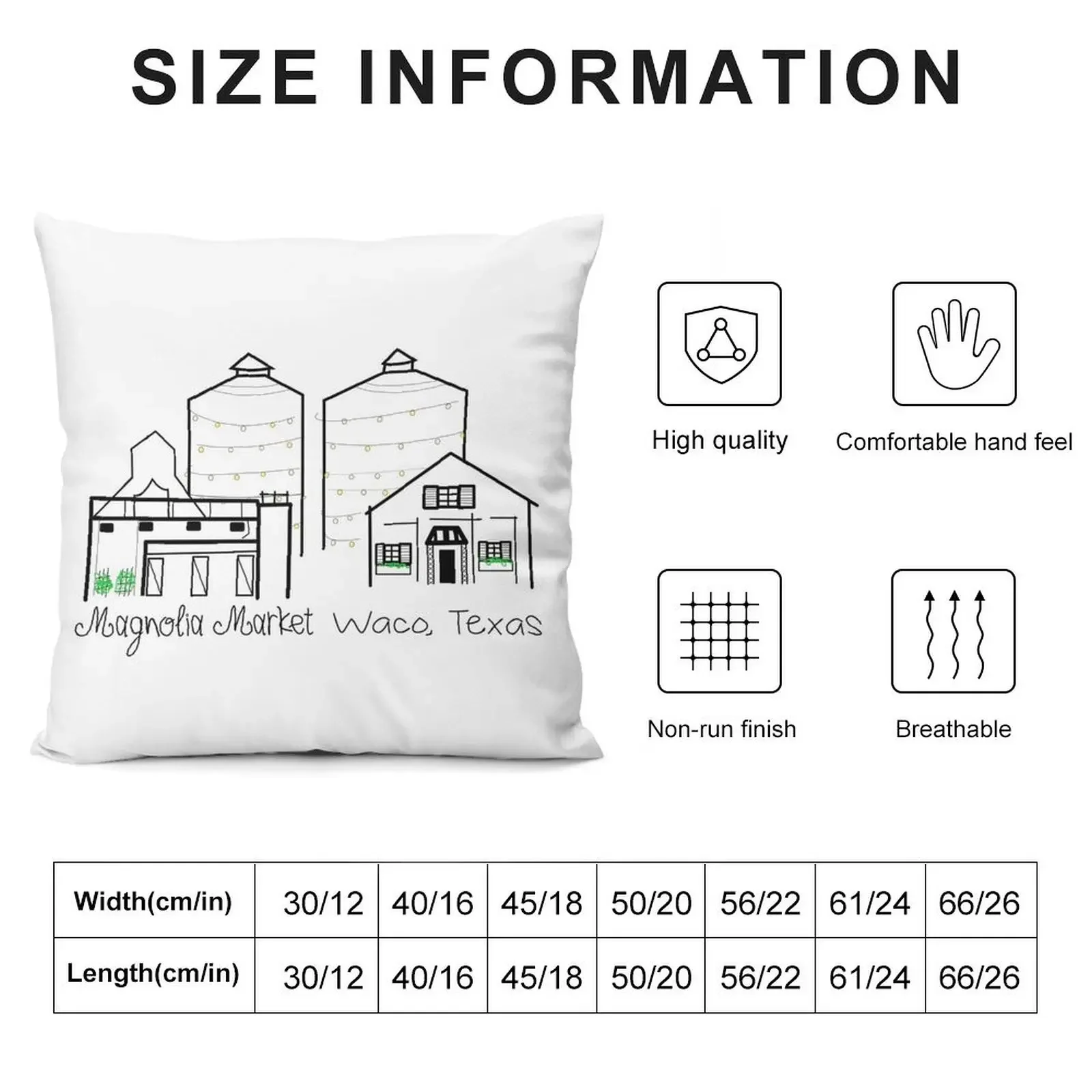 Magnolia Market Waco Texas Декоративная подушка Наволочки Подушка