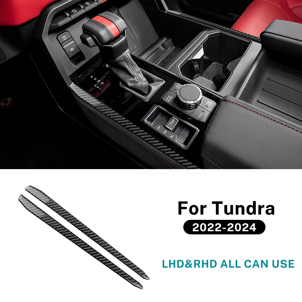 

Настоящая мягкая наклейка из углеродного волокна для Toyota Tundra 2022 2023 2024, автомобильная сторона шестерни, внутренняя отделка, декоративные аксессуары