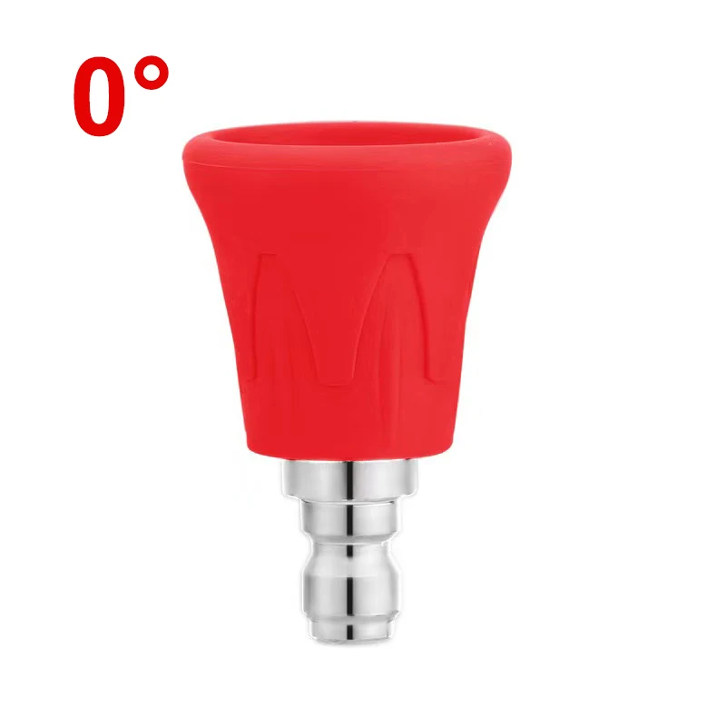 

Форсунка для мойки автомобилей, насадка из нержавеющей стали, с защитой от брызг, для водяного пистолета высокого давления, мягкая резиновая втулка, 0 °, 15 °, 25 °, 40 °