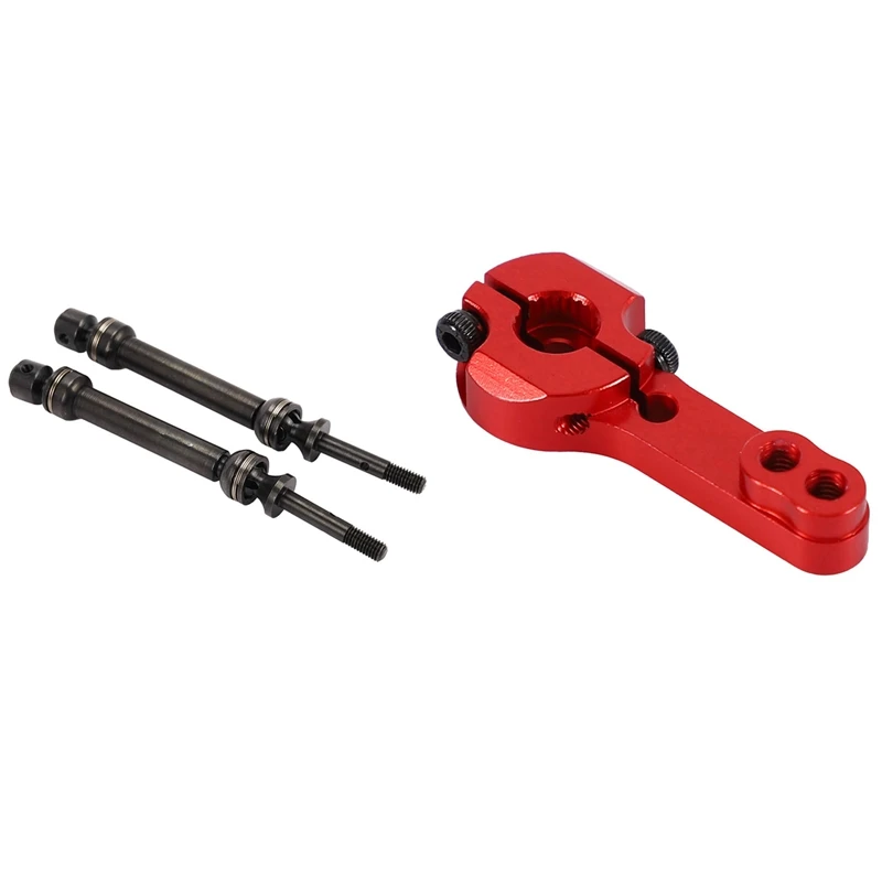 Передний и задний приводной вал в сборе для Traxxas 1/10 Slash с зубцами 25T 35 мм, полурычаг сервопривода для радиоуправляемого автомобиля 1/8 1/10