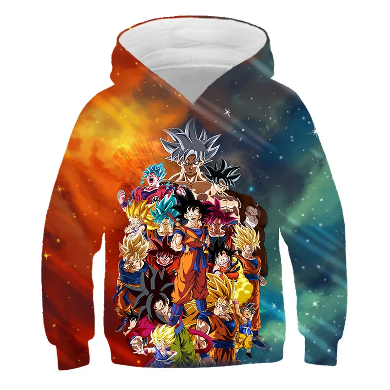 Dragon- Ballz Kids Goku Sweatshirts Baby Boys Clothes For 2021 Autumn New Children's Clothing Kids Hoodies Vegeta 3D Sweatshirt