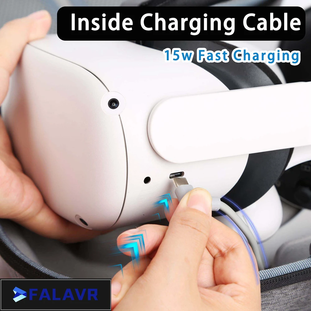 Case for Oculus Quest 2 Carrying Case Charging Bag All-in-one VR Headse Controllers Hard Portable Bag EVA Travel Storage Bag NEW