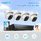 Reolink 8MP Система охранной камеры 8CH PoE NVR рекордер и 8 шт 4K PoE IP камера видеонаблюдения RLK8-800D4 Plus 4 * D800