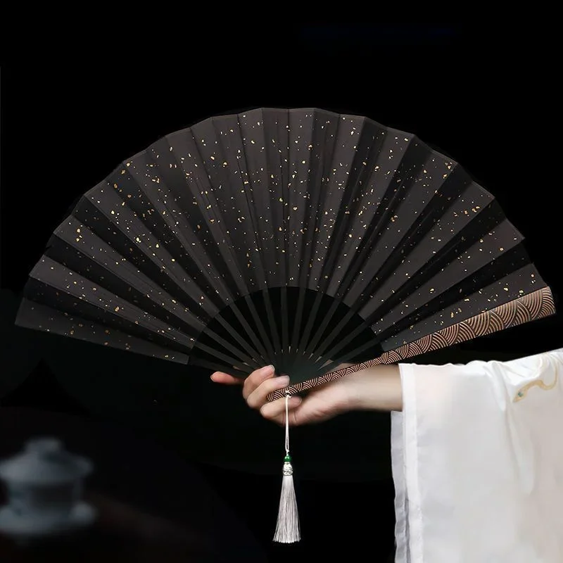 

Складной веер из шелка с рисунком морской волны