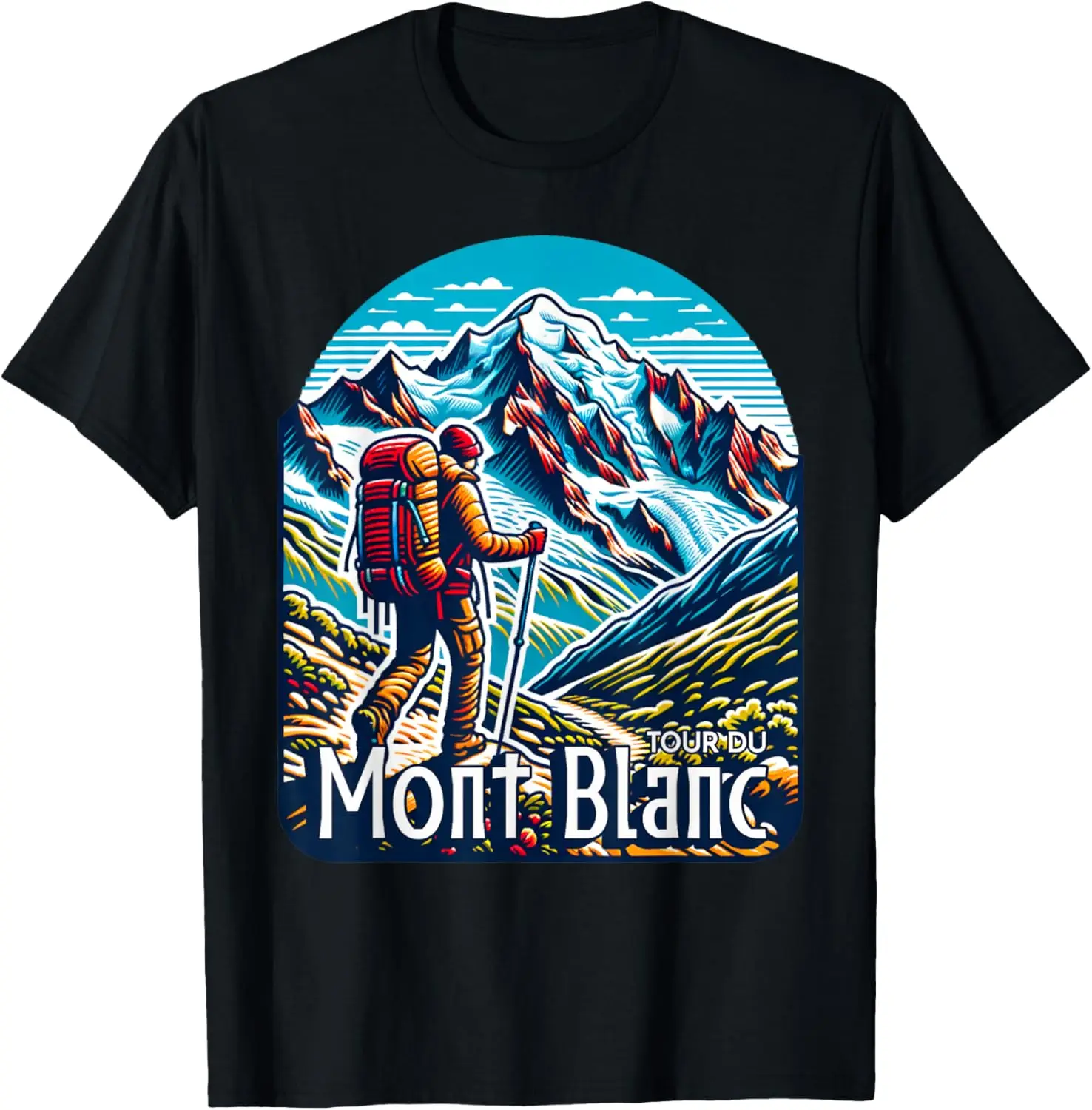Походная футболка Tour Du Mont Blanc TMB, Швейцария, Италия, Франция, Альпы (art.: 3920ca19a43ea) - 3920ca19a43ea