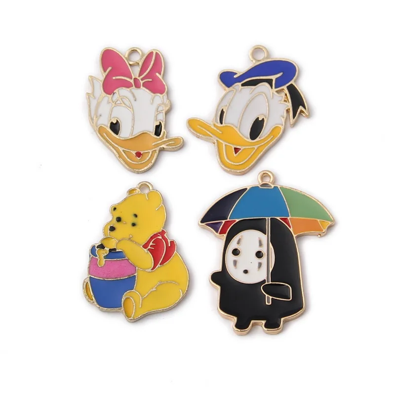 

Disney DIY Cute Jewelry Alloy Accessories Dropping Oil Earrings Pendant Cartoon Character Earrings Accessories Small Pendant