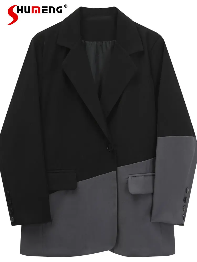 

Women's Suit Jacket 2022 Autumn and Winter Waist Trimming Fashion Temperament Streetwear Long Sleeve Button Up Blazer Women