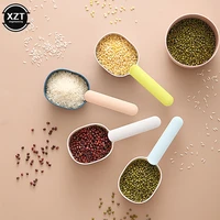 long handle measuring spoon with clip scoop rice digging flour digging rice baking large capacity sealing spoon kitchen utensils