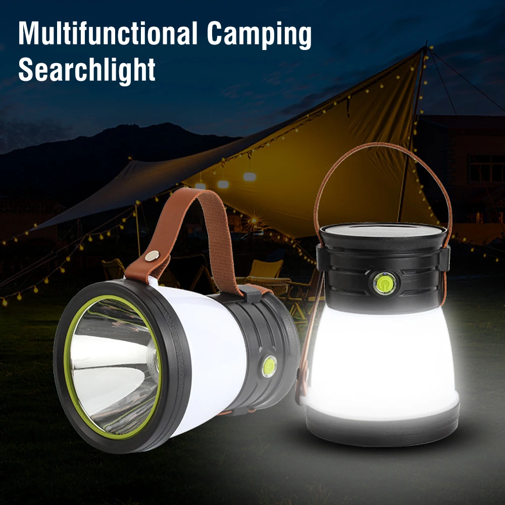 BORUiT Solar Outdoor Camping Lamp Multifunctional Portable Tent Light 4 Modes USB Rechargeable Camping Light Emergency Outdoor