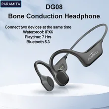 PARAMITA Real Bone Conduction Headphones Bluetooth Wireless Earphones Waterproof Sports Headset with Mic for Workouts Running