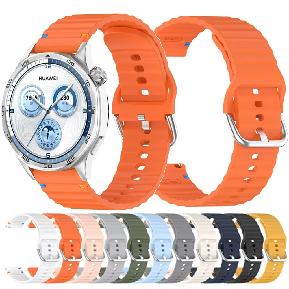 Фото Ремешок 20 22 мм для Huawei Watch GT 4 5 GT4 46 мм GT3 GT2 GT 3Pro 46 мм Ocean Band для Samsung Galaxy Watch 7 6 4 3 5 Pro Ремешок для часов №1