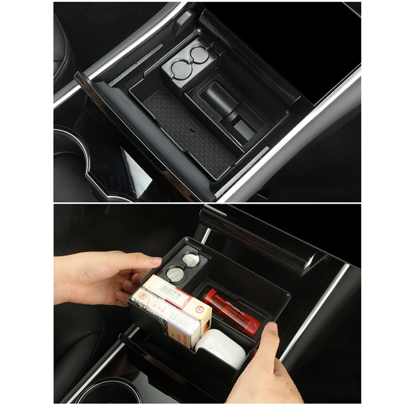 

Car Armrest Box Storage For Tesla Model 3/Y 2017 2018 2019 2020 Central Console Storage Box Stowing Tidying