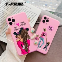 for fundas iphone 11 pro 6 6s 7 8 plus x xs max xr mum love baby pink color mobile phone case soft tpu for iphone se2020 case