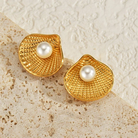 ROXI Серьги-капельки из нержавеющей стали с жемчугом