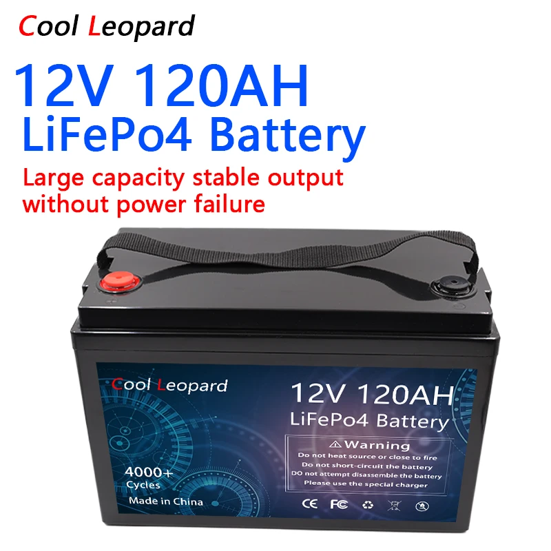 

New 12V 120Ah Lifepo4 Battery Pack Built-in BMS,for E-Scooter, Street Bike,Solar Backup Power Home Energy Storage Battery