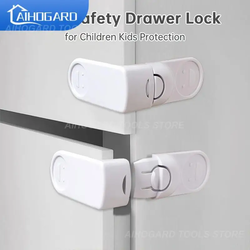

Anti-opening Children Safe Locks Hand Cabinet Drawer Locks Refrigerators Security Drawer Latches Anti-pinching 2pcs Multi-color