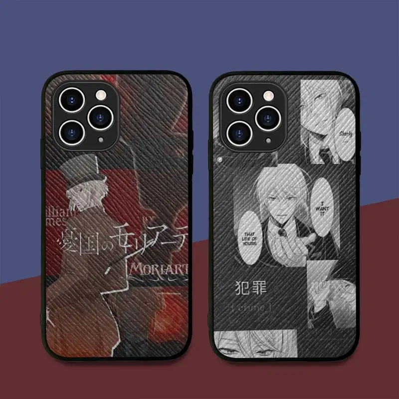 

MORIARTY THE PATRIOT Phone Case Hard Leather Case for iPhone 11 12 13 Mini Pro Max 8 7 Plus SE 2020 X XR XS Coque