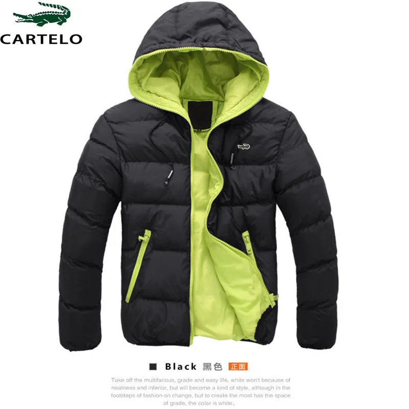 Men's embroidered Winter jacket Fashion Casual Trench coat Hooded Warm Coat Coat Oversized outdoor camping jacket Men's clothing