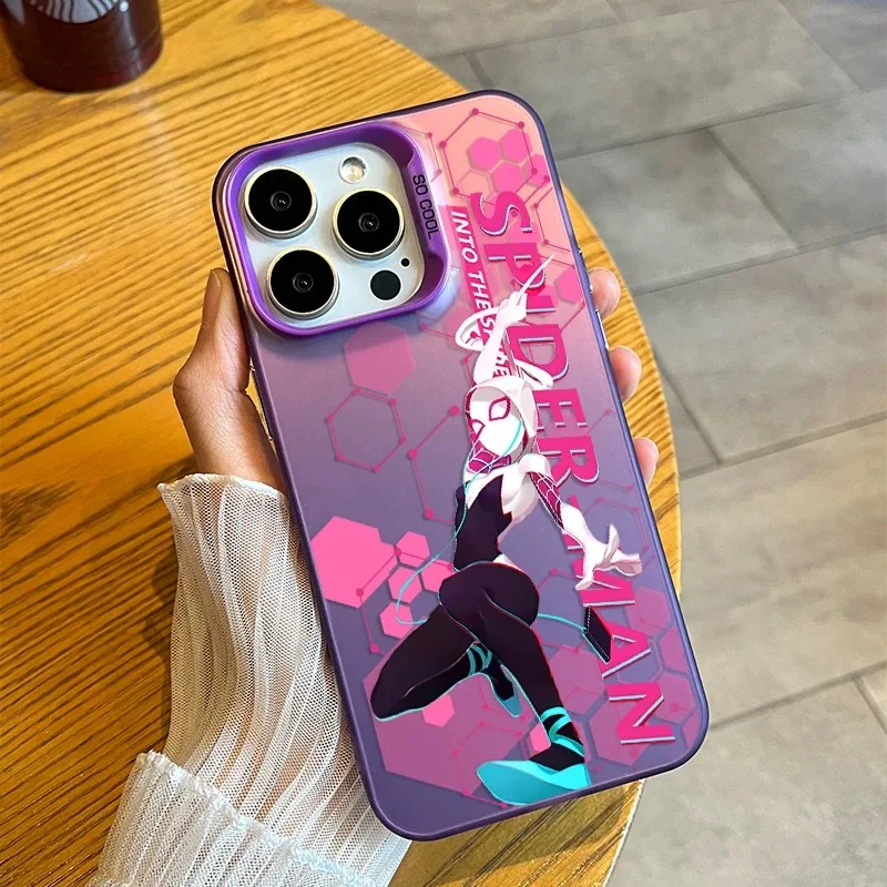 Super Hero Marvels Spider-Man Phone Case For Huawei P30 P40 Mate 30 40 Pro Nova 7 Honor 50 Lens Creative Border Matte Back Cover