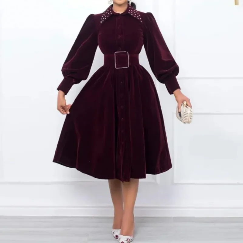 

Африканские платья для женщин, элегантный полиэстер 2024, новая мусульманская мода, Abayas Dashiki халат, кафтан, платье средней длины, Турецкая Африка