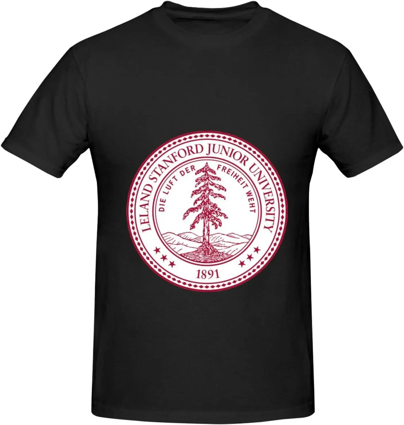 Мужская хлопковая футболка Стэнфордского университета мужская