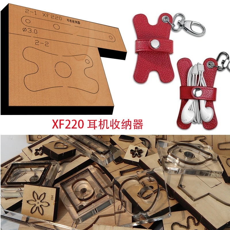 

New Japan Steel Blade Wooden Headphone data cable storage Wallet Leather Craft Punch Hand Tool Cut Knife Mould