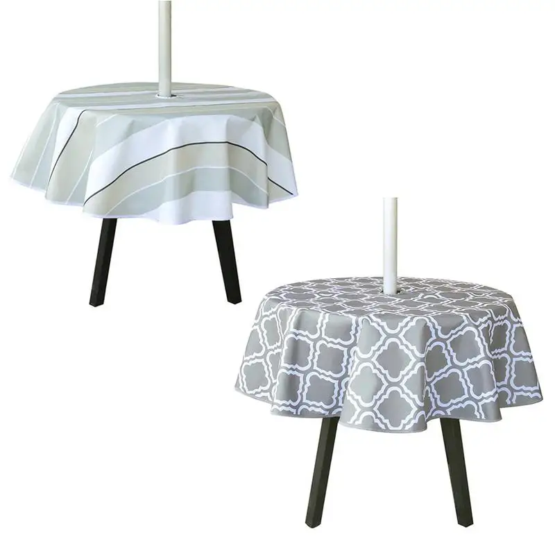 

Скатерть круглая пластиковая водостойкая маслостойкая с цветочным принтом