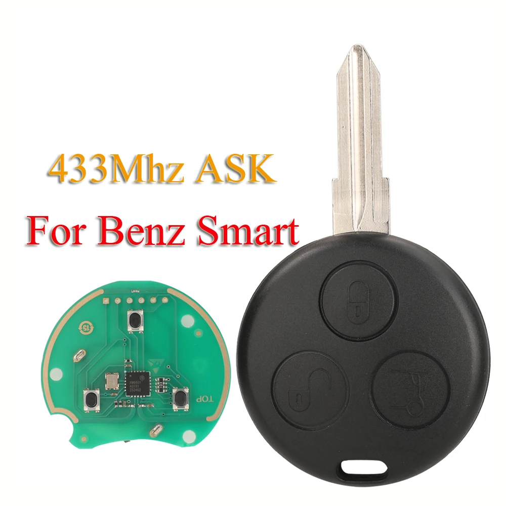 

Пульт Дистанционного Управления Jingyuqin 433 МГц ASK Для Автомобилей Benz Smart Fortwo 450, Forfour, Roadster, City, Cabrio