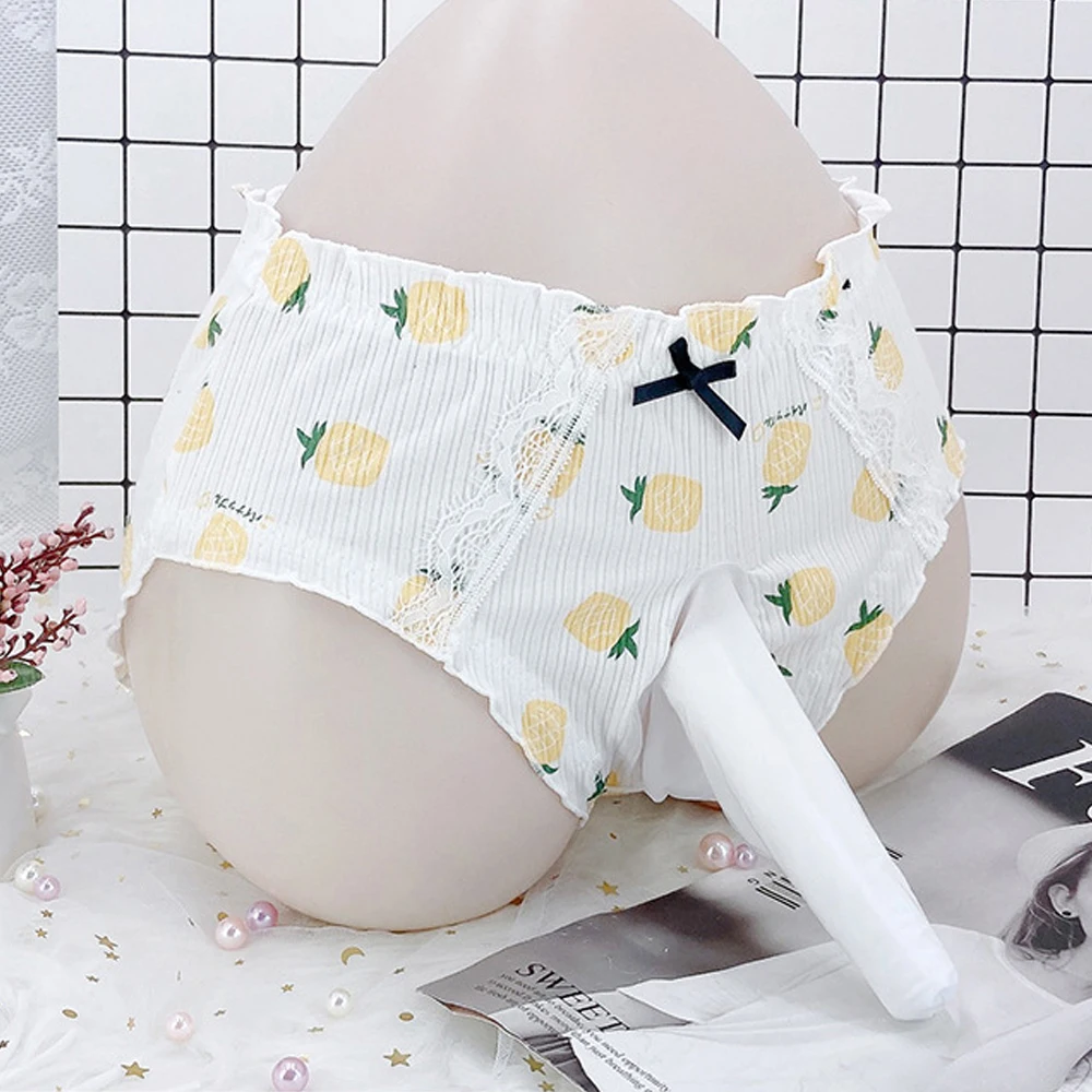 

Men Sissy Pouch Panties Underwear Sexy Briefs Knickers Shorts Low Rise Underpants Printing Lacework Bowknot JJ Sleeve Innerwear