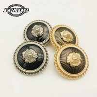 10pcs 1520mm vintage sewing buttons lion design high end clothing decorative buttons diy sewing accessories 20mm snap buttons