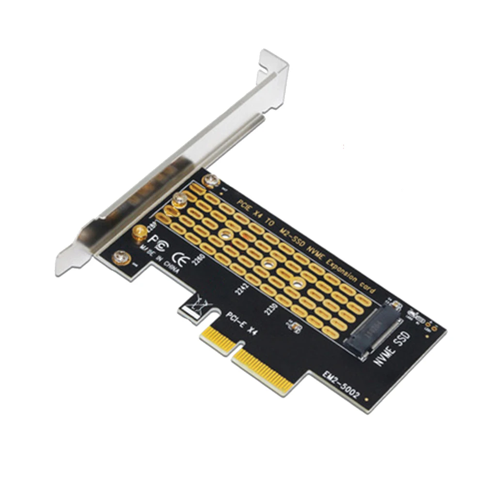 

PCI-E 3.0 X4 to NVMe M.2 NGFF M Key SSD Riser Expansion Card for 2230/2242/2260/2280 M.2 SSD EM2-5002