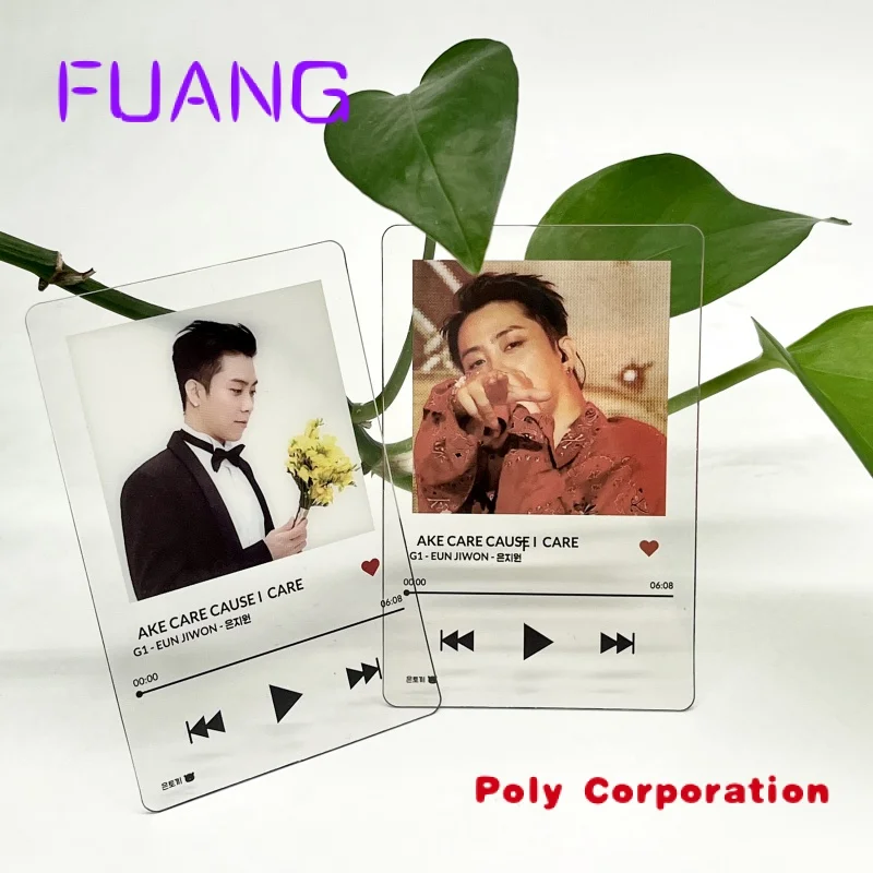 Full Color Printing Custom Clear PVC Plastic Transparent Photo Business Cards