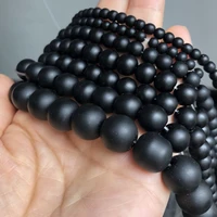 46810 mm natural black spacer loose stone beads for jewelry making diy bracelet