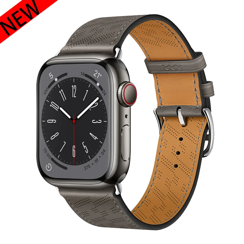 

Leather strap For Apple watch band 44mm 49mm 45mm 41mm 40mm 42mm Single Tour Swift bracelet correa iWatch series 7 ultra 8 3 SE