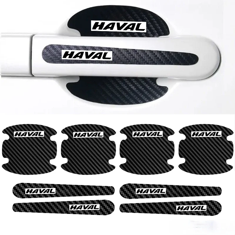 

Углеродное волокно для логотипа Haval F7, H6, F5, H2, H3, H5, H7, H8, H9, автомобильная дверная ручка, чаша, эмблема, защитная наклейка против столкновений, а...