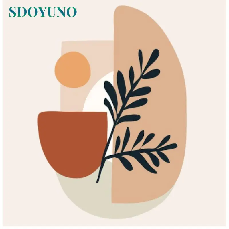 

SDOYUNO 60x75cm Painting by numbers Handpainted By Numbers painting Abstract Plants DIY Artwork for Adults crafts Home decor