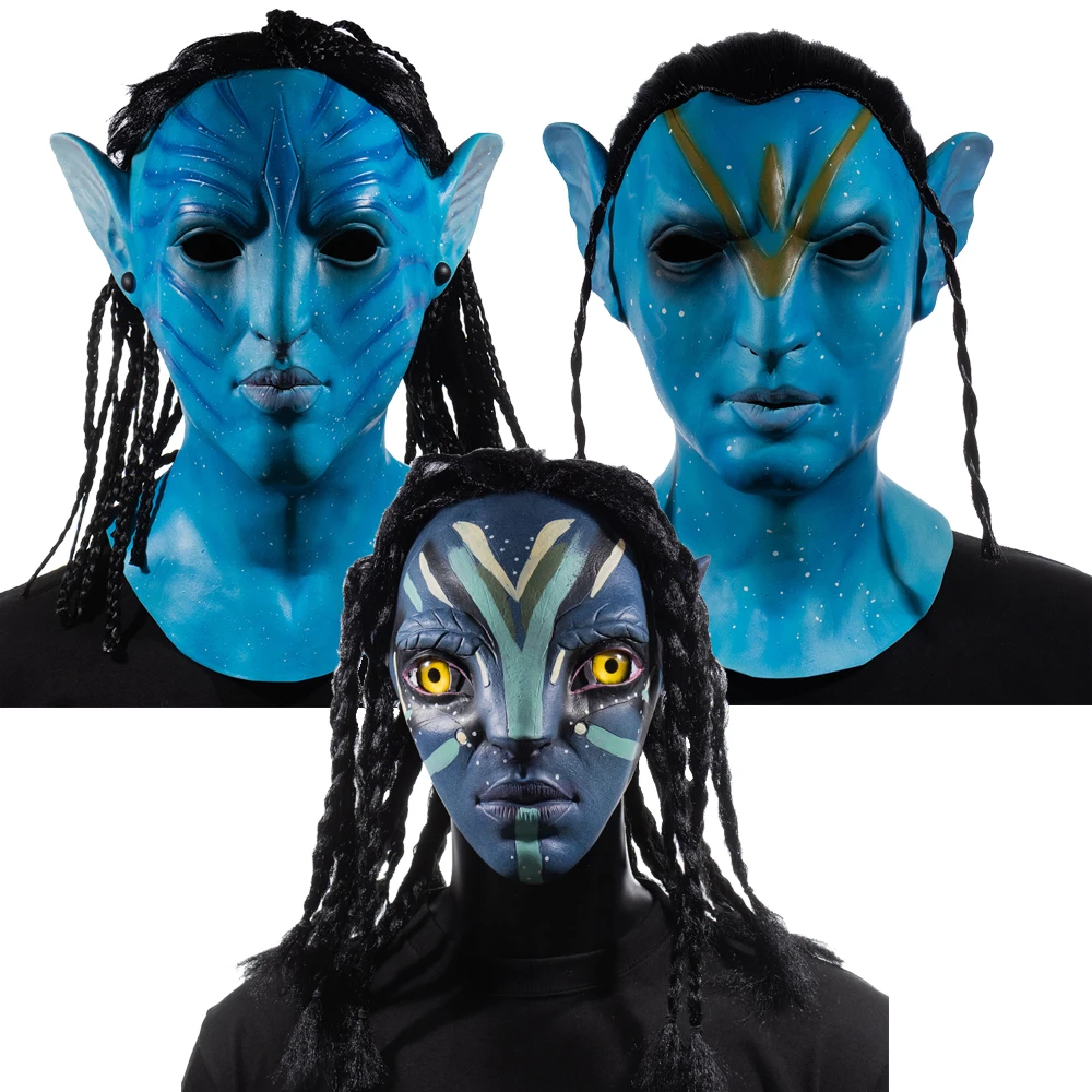 

Movie Avatar Cosplay Masks Planet Pandora Na'vi Neytiri Jake Sully Carnival Halloween Party Costumes Accessories